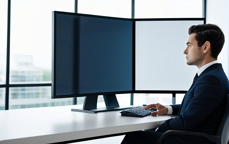 A thoughtful professional person, fully clothed in a modest, dark business suit with a light-colored shirt, seated in a natural pose at a sleek, minimalist desk in a modern, well-lit office. Abstract geometric patterns softly visible on a transparent screen in the background subtly hint at data or complex thinking processes. Perfect anatomy, correct proportions, well-formed hands, proper finger count, natural body proportions, high-quality, professional studio photography, sharp focus, vibrant colors, cinematic lighting, safe for work, appropriate content, fully clothed, professional dress.
