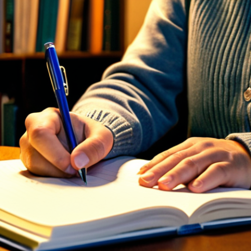 Home 9 Decision Journal in a Cozy Study**
"A person with a notebook and pen, writing in a decision journal in a warm, inviting study filled with books and soft lighting. The person is fully clothed in comfortable, modest clothing. Focus on the act of reflection and thoughtful analysis. safe for work, appropriate content, professional scene, perfect anatomy, natural proportions, family-friendly setting, well-formed hands, proper finger count."
**